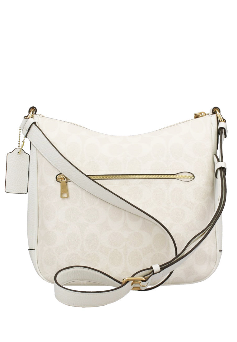 Coach Ellie File Bag In Signature Canvas - White