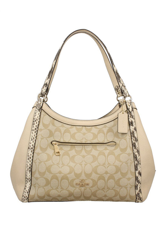 Coach Kristy Shoulder Bag In Colorblock Signature Canvas - Brown/Ivory White