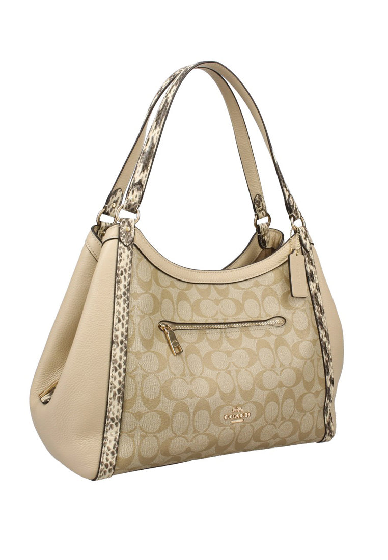 Coach Kristy Shoulder Bag In Colorblock Signature Canvas - Brown/Ivory White