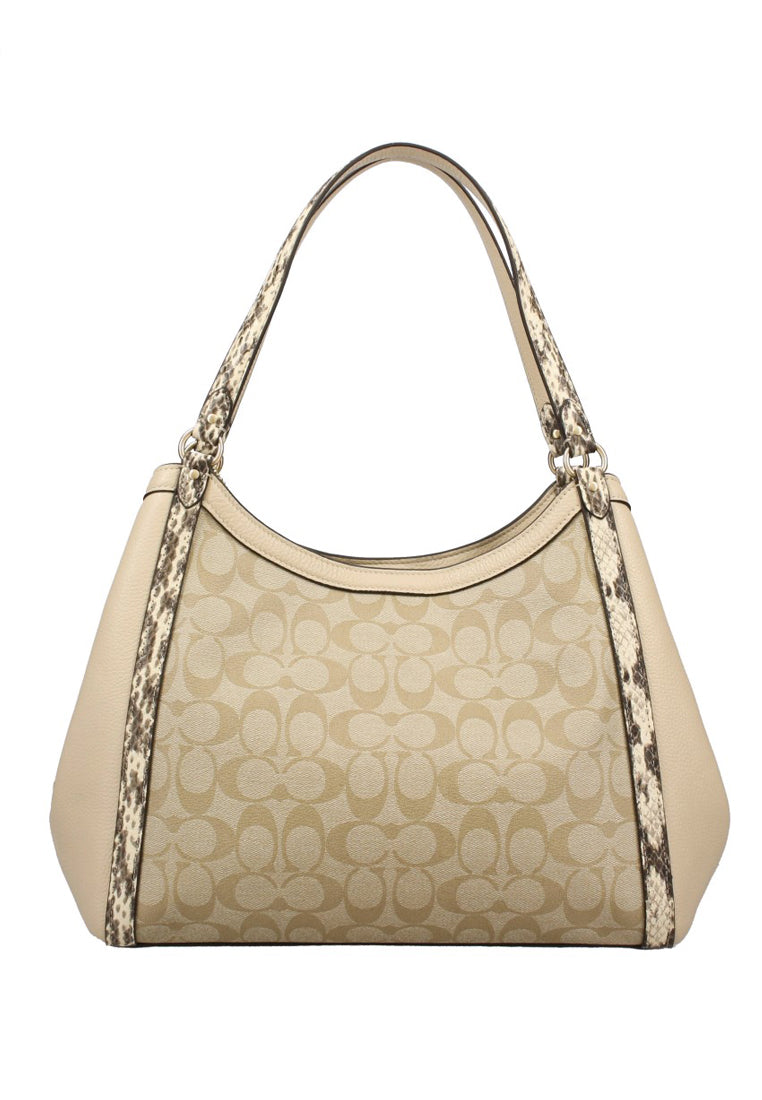 Coach Kristy Shoulder Bag In Colorblock Signature Canvas - Brown/Ivory White