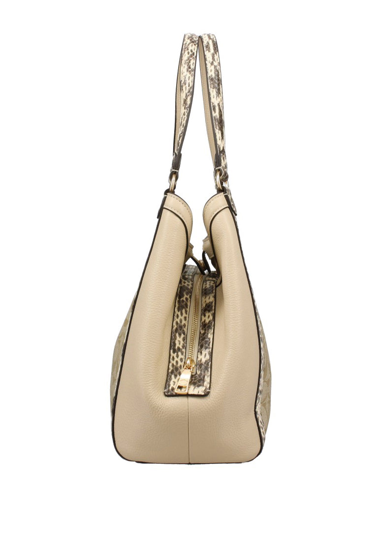 Coach Kristy Shoulder Bag In Colorblock Signature Canvas - Brown/Ivory White