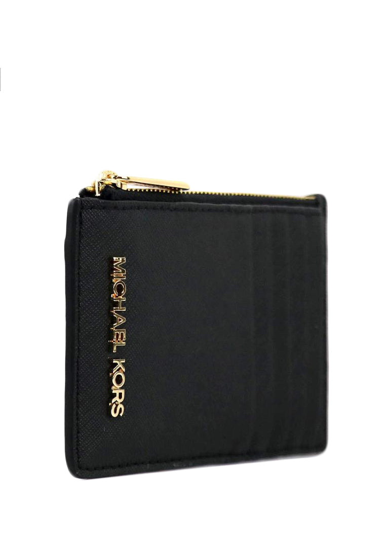 Michael Kors Jet Set Travel Top Zip Card Case - Black