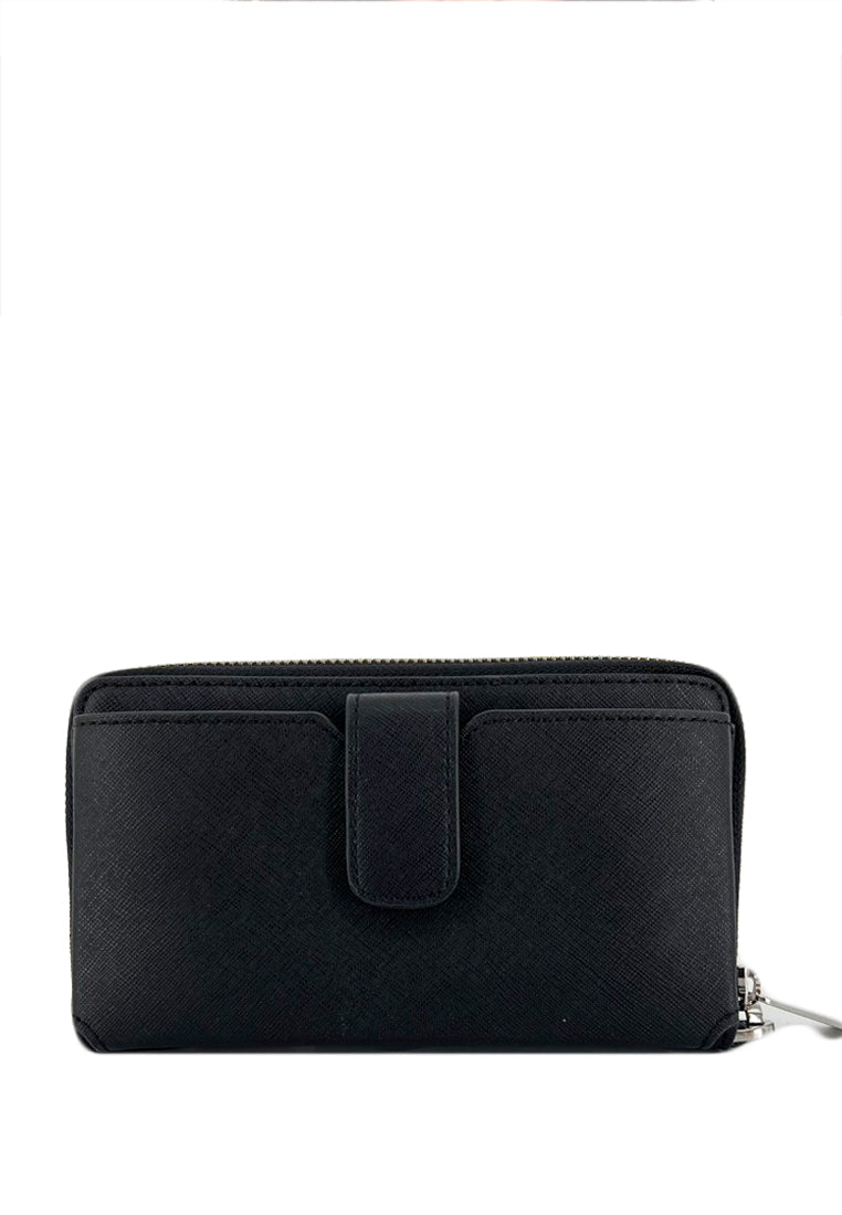 Michael Kors Jet Set Travel Medium Zip Around Phone Wallet - Black