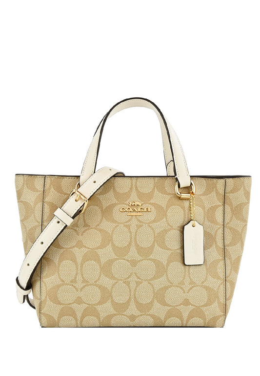 Coach Alice Satchel In Signature Canvas - Light Brown