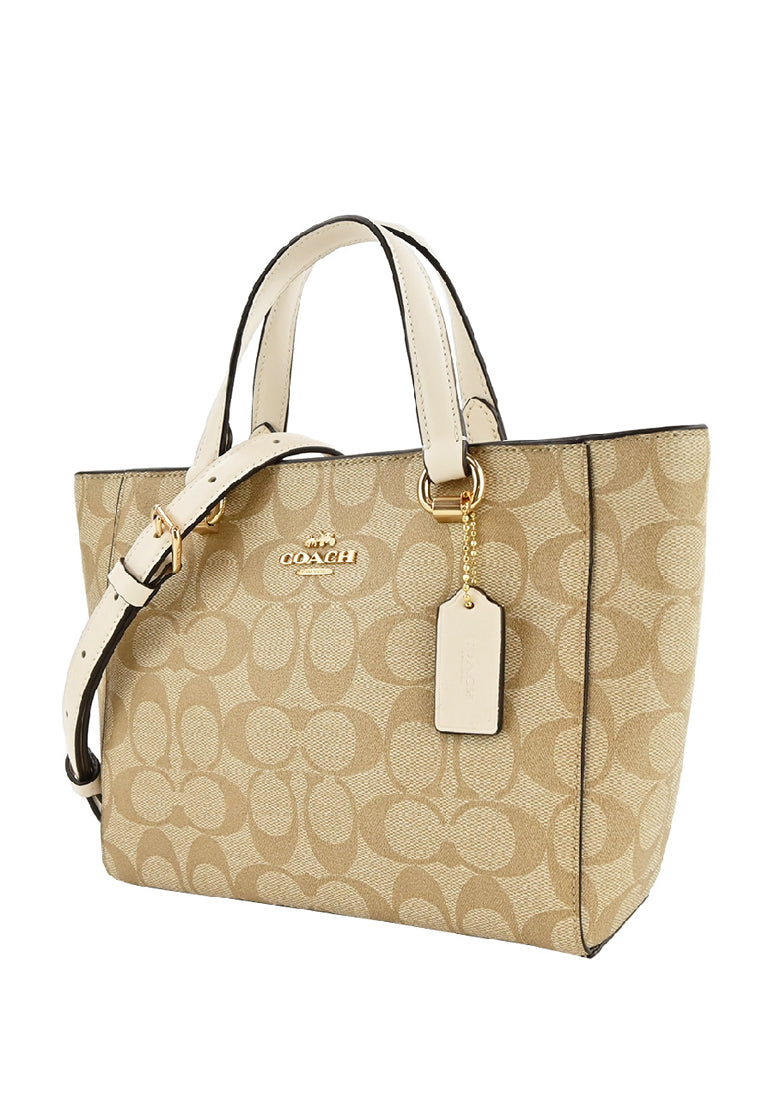 Coach Alice Satchel In Signature Canvas - Light Brown