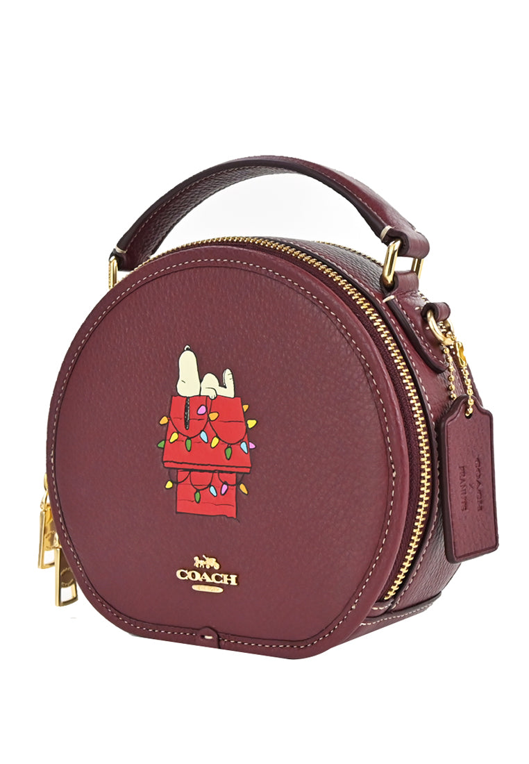 Coach Coach X Peanuts Canteen Crossbody With Snoopy Lights Motif - Wine