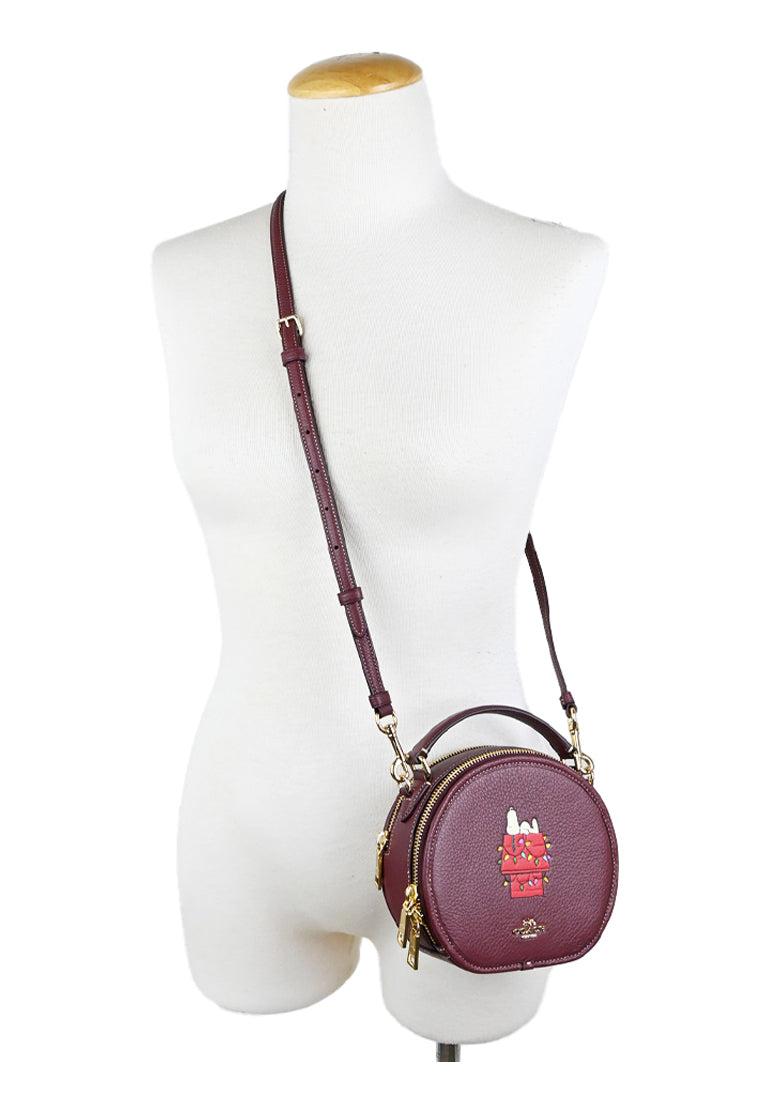 Coach Coach X Peanuts Canteen Crossbody With Snoopy Lights Motif - Wine