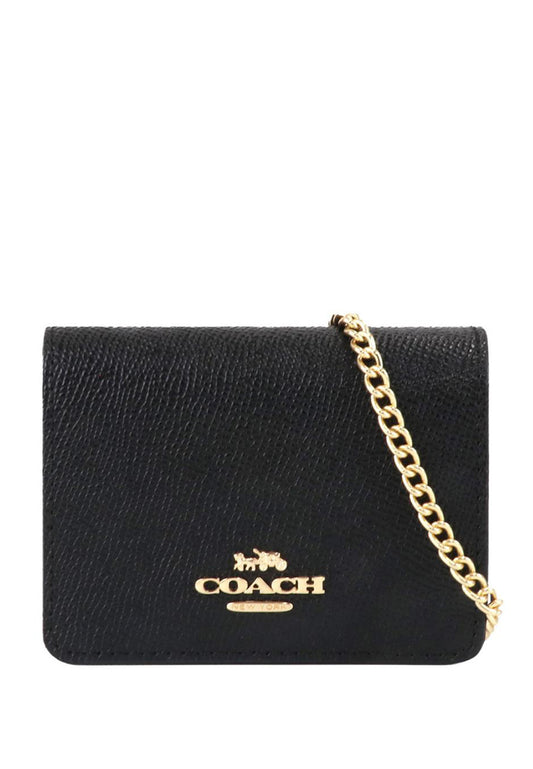 Coach Mini Wallet On Chain - Black