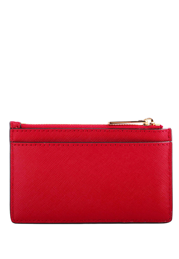 Michael Kors Jet Set Travel Top Zip Card Case - Chilli Red