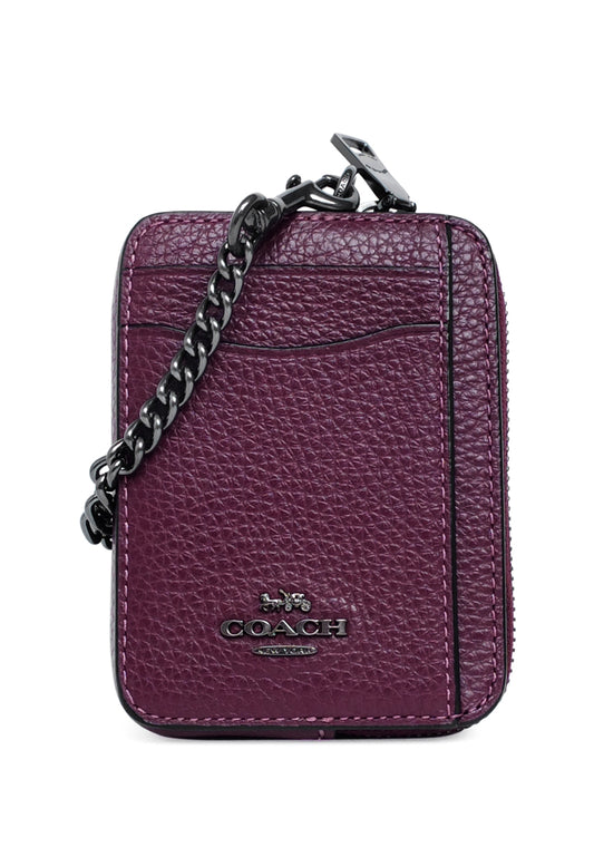 Coach Zip Card Case - Boysenberry