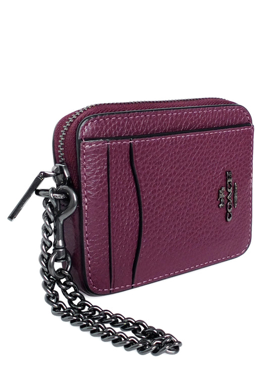 Coach Zip Card Case - Boysenberry