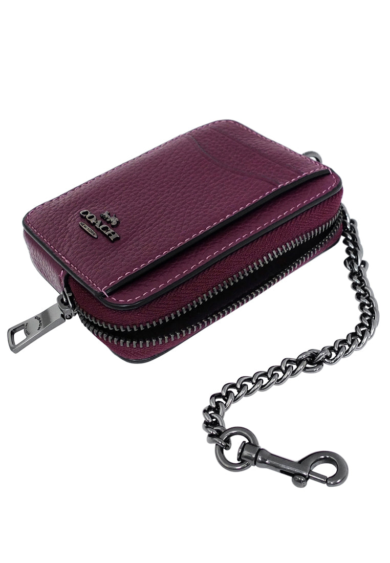 Coach Zip Card Case - Boysenberry