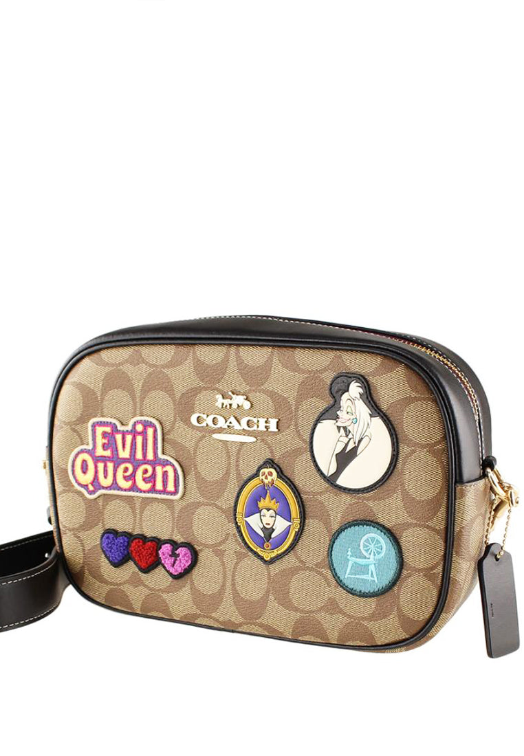 Coach Disney X Coach Jamie Camera Bag In Signature Canvas With Patches - Brown/Multi