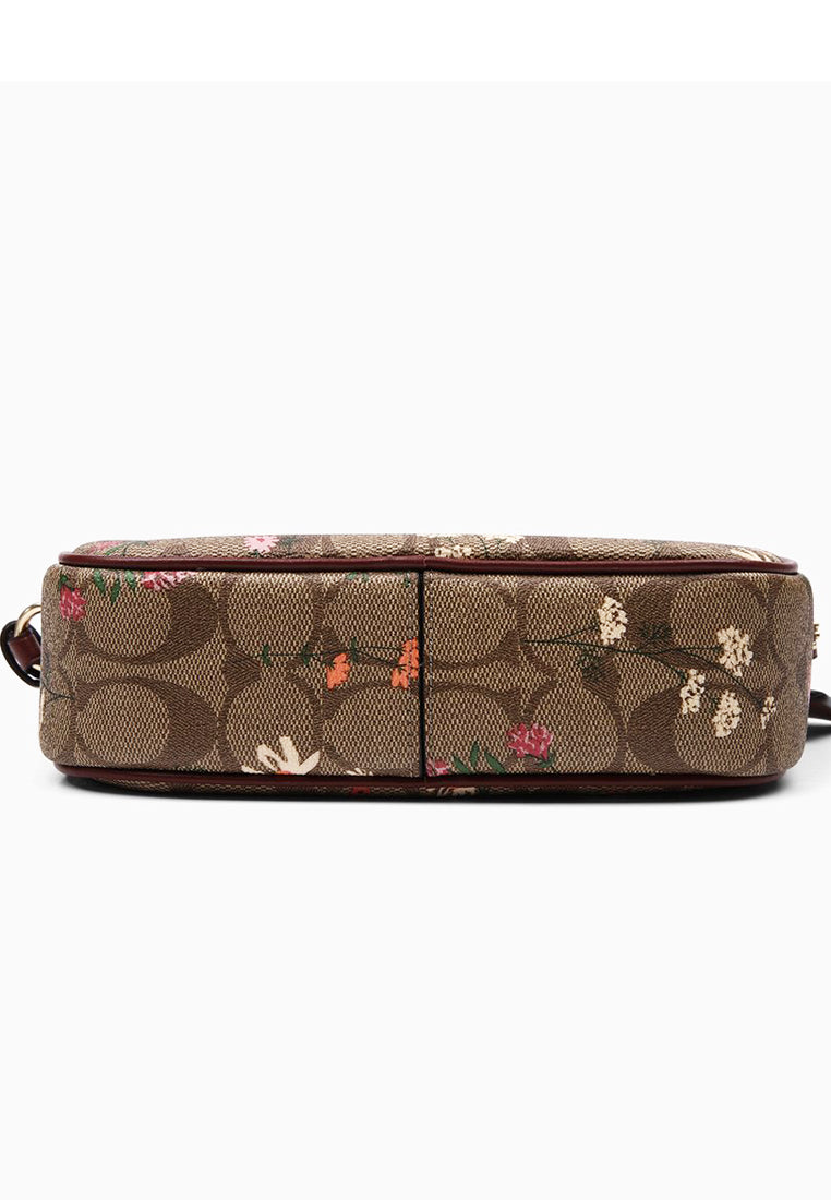 Coach Mini Jamie Camera Bag In Signature Canvas With Wildflower Print - Brown