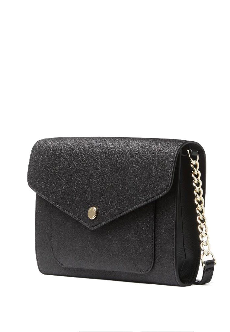 Kate Spade Tinsel Flap Crossbody - Black