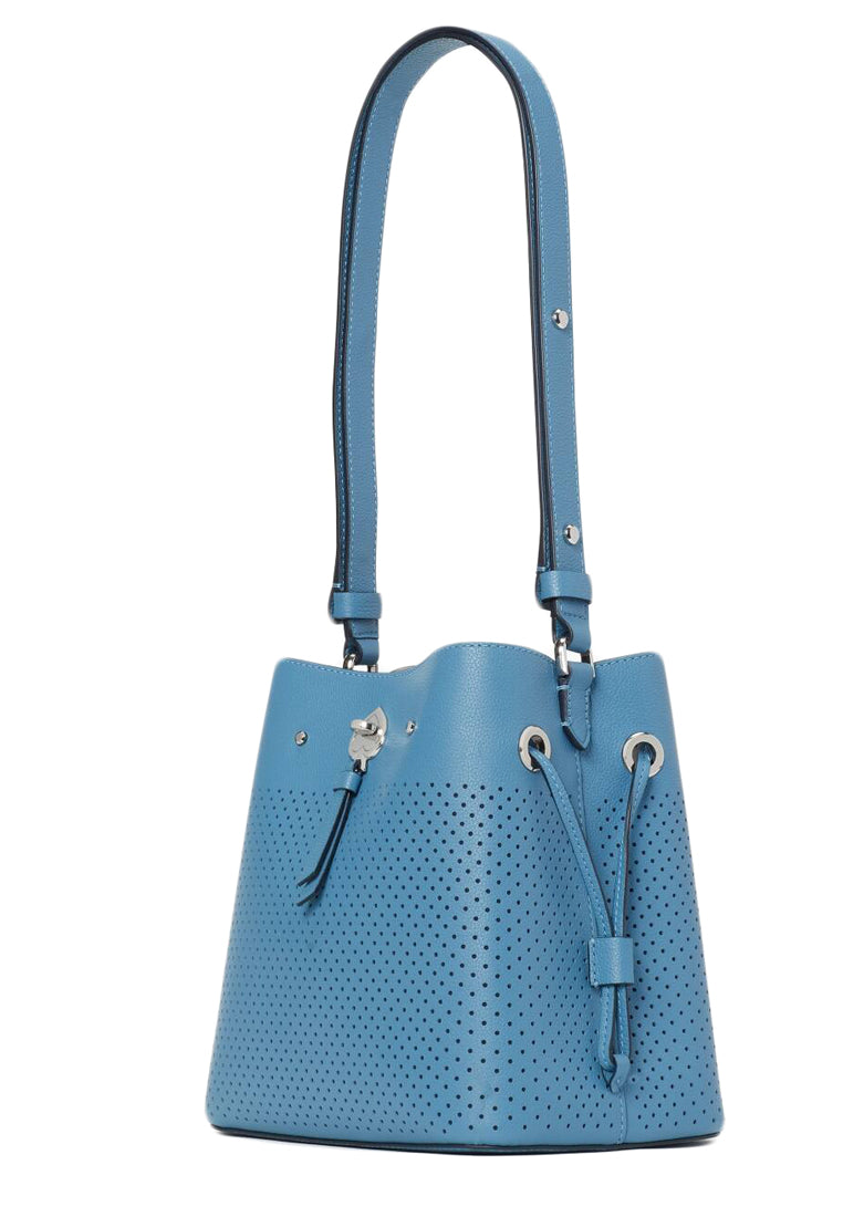 Kate Spade Marti Perforated Leather Small Bucket - Blue