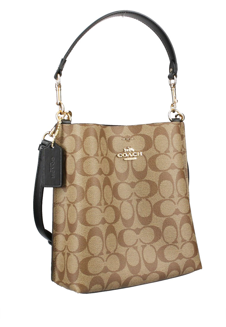 Coach Mollie Bucket Bag 22 In Signature Canvas - Brown/Black