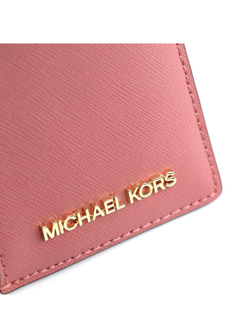 Michael Kors Jet Set Travel Top Zip Card Case - Rose