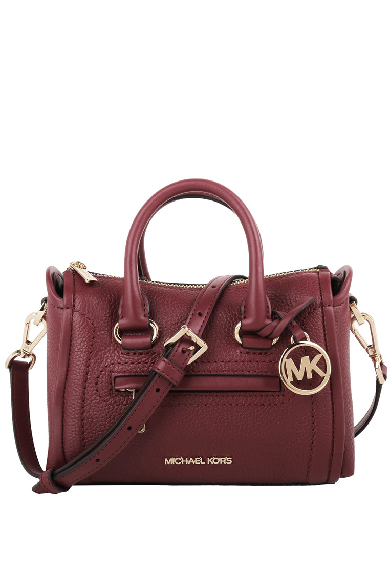 Michael Kors Carine Extra-Small Pebbled Leather Satchel - Mulberry