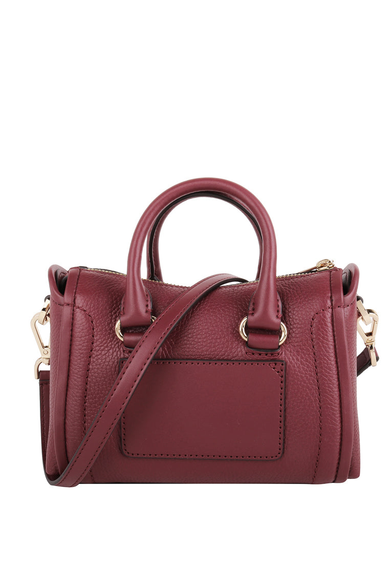 Michael Kors Carine Extra-Small Pebbled Leather Satchel - Mulberry