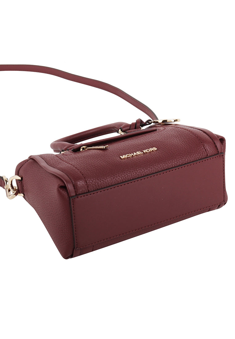 Michael Kors Carine Extra-Small Pebbled Leather Satchel - Mulberry