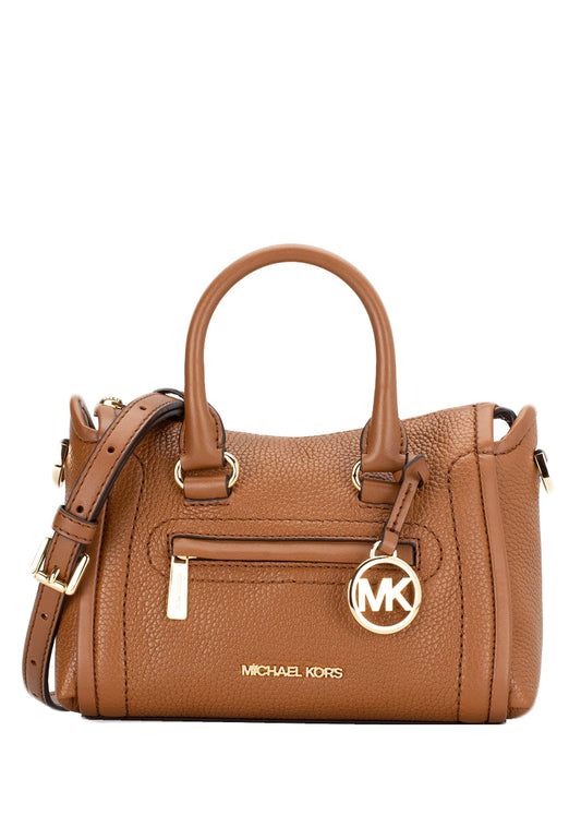 Michael Kors Carine Extra-Small Pebbled Leather Satchel - Brown