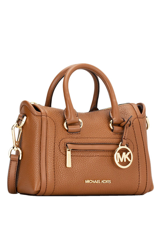 Michael Kors Carine Extra-Small Pebbled Leather Satchel - Brown