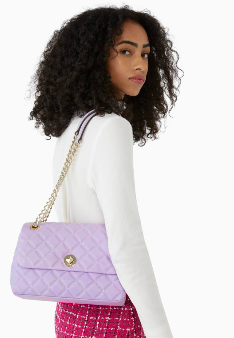 Kate Spade Natalia Medium Flap Shoulder Bag - Lilac Frost