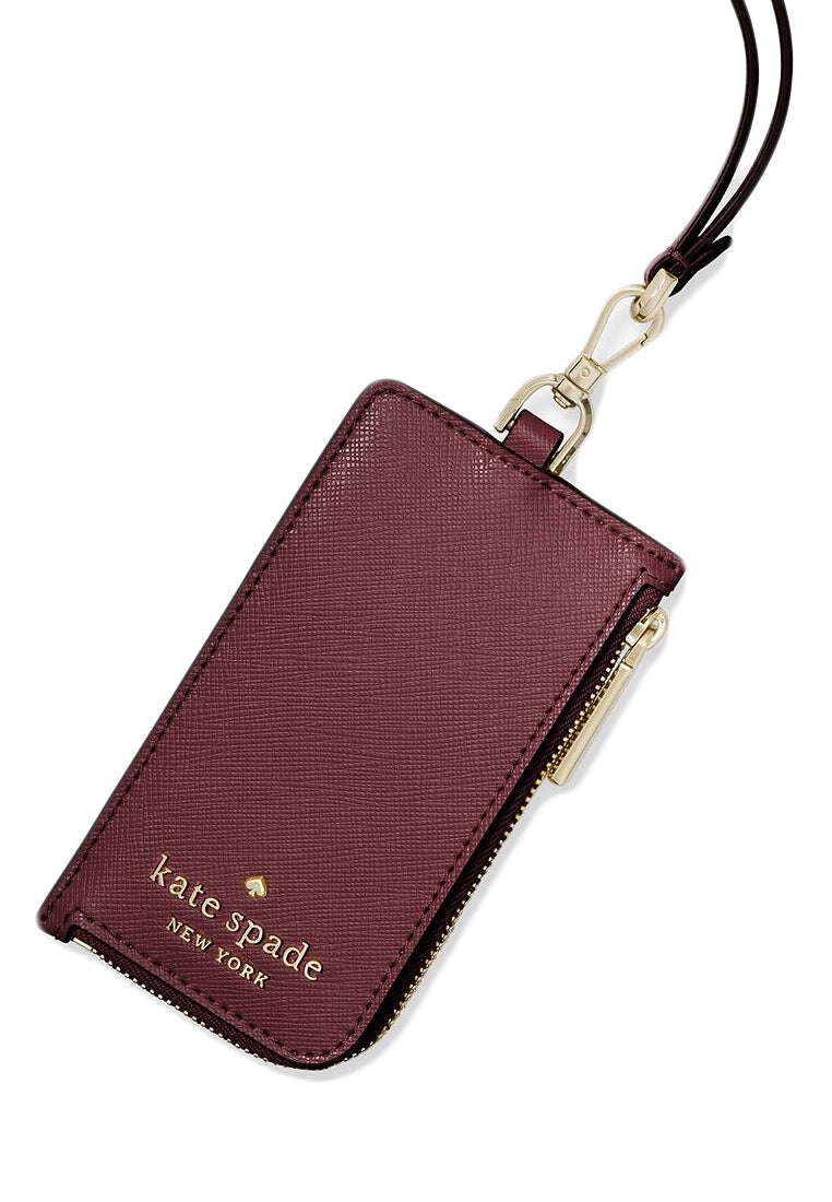 Kate Spade Staci Card Case Lanyard - Deep Berry