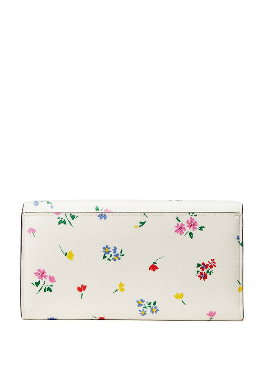 Kate Spade Staci Garden Bouquet Boxed Large Wallet Card Case - White