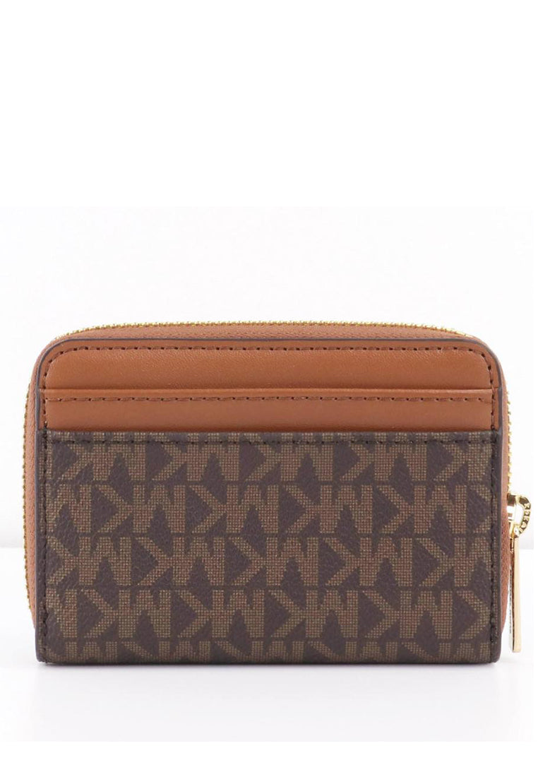 Michael Kors Jet Set Travel Signature Medium Zip Around Card Case - Brown