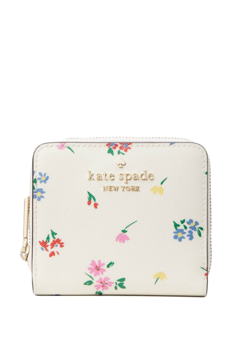 Kate Spade Staci Garden Bouquet Boxed Small Bifold Wallet - White