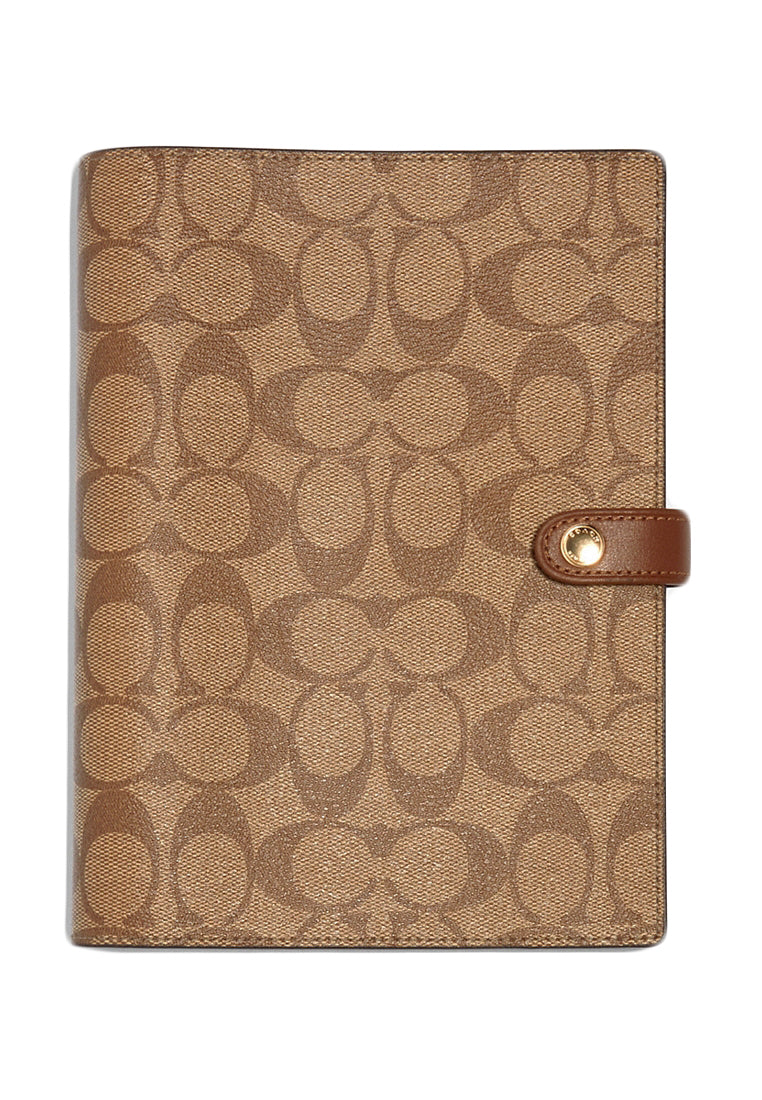 Coach Notebook In Signature Canvas - Brown