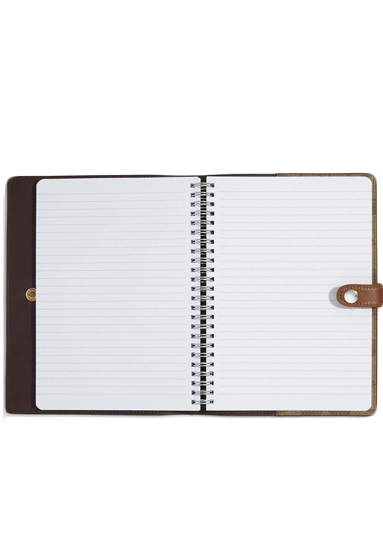 Coach Notebook In Signature Canvas - Brown