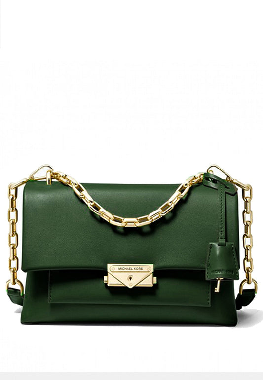 Michael Kors Cece Medium Leather Shoulder Bag - Moss