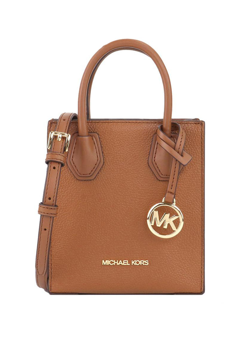 Michael Kors Mercer Extra-Small Pebbled Leather Crossbody Bag - Brown