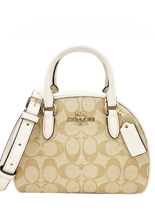 Coach Sydney Satchel In Signature Canvas - Light Brown