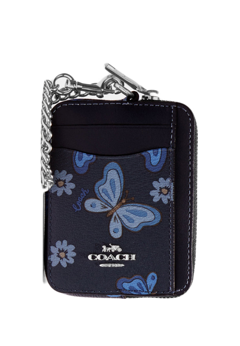 Coach Zip Card Case With Lovely Butterfly shops Print