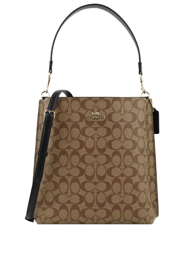 Coach Mollie Bucket Bag In Signature Canvas - Brown/Black