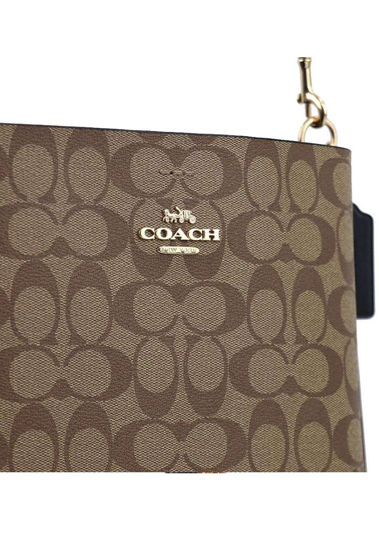 Coach Mollie Bucket Bag In Signature Canvas - Brown/Black