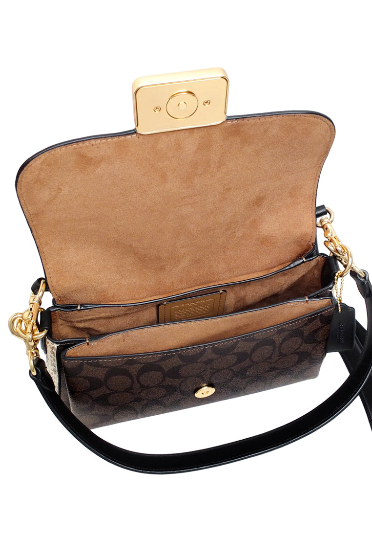 Coach Grace Shoulder Bag In Signature Canvas - Dark Brown