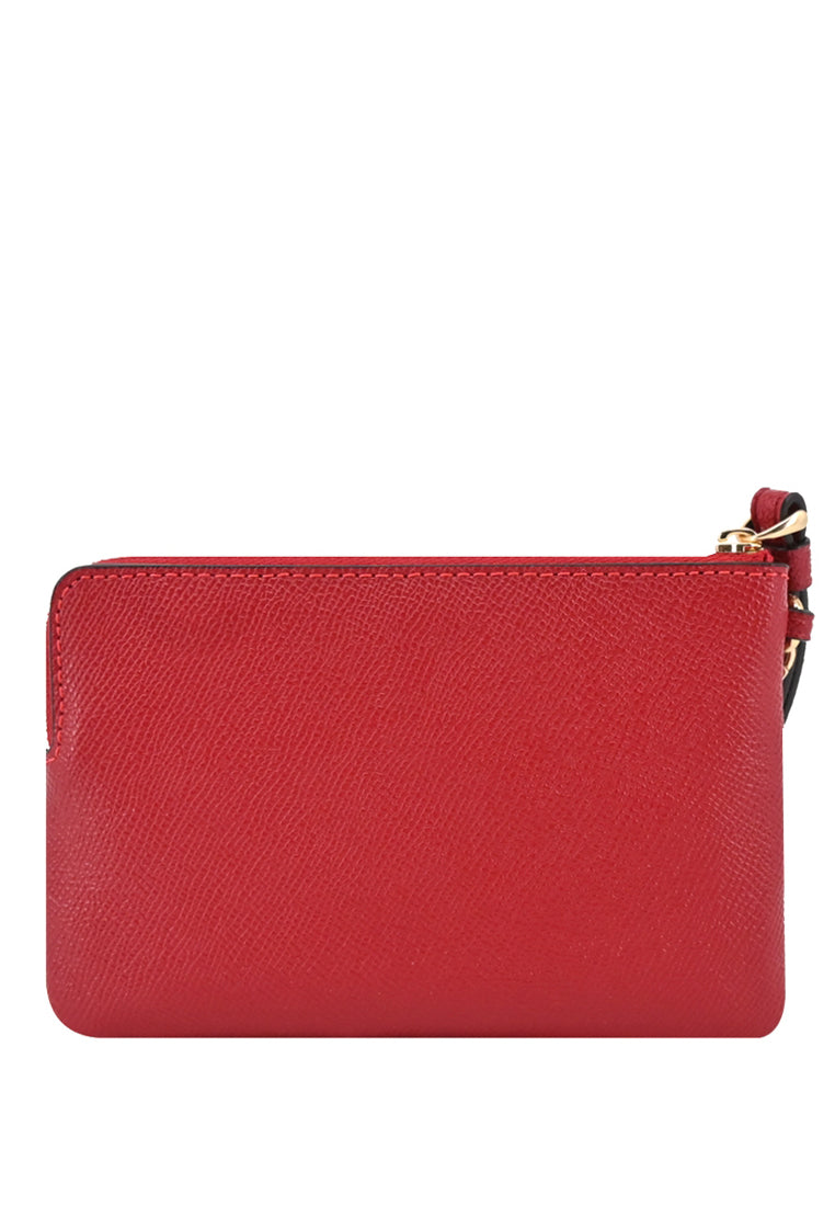 Coach Boxed Corner Zip Wristlet - Red