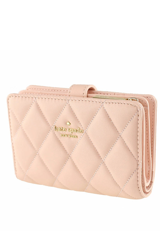 Kate Spade Carey Medium Compartment Bifold Wallet - Conch Pink