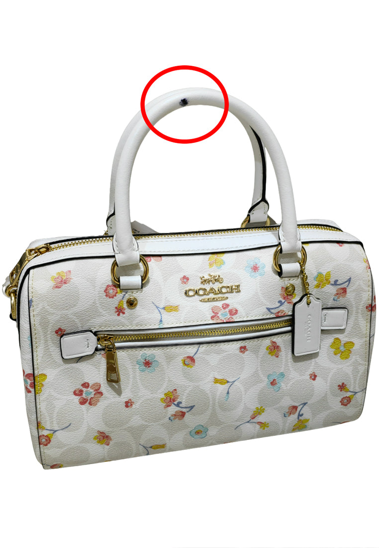 COACH Rowan Satchel In Signature Canvas With Mystical on sale Floral Print