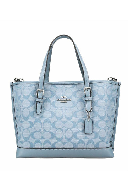 Coach Mollie Tote 25 In Signature Chambray - Blue