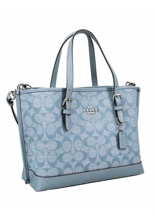 Coach Mollie Tote 25 In Signature Chambray - Blue