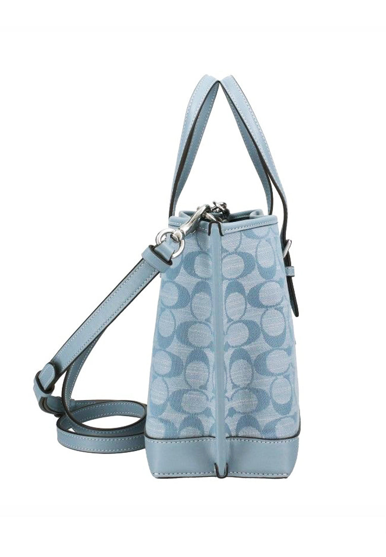 Coach Mollie Tote 25 In Signature Chambray - Blue