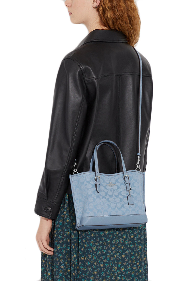 Coach Mollie Tote 25 In Signature Chambray - Blue