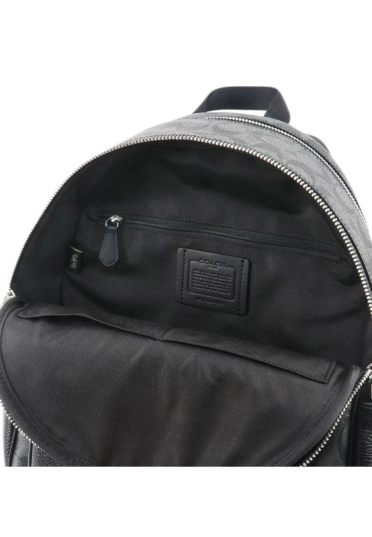 Coach Court Backpack In Signature Canvas - Black