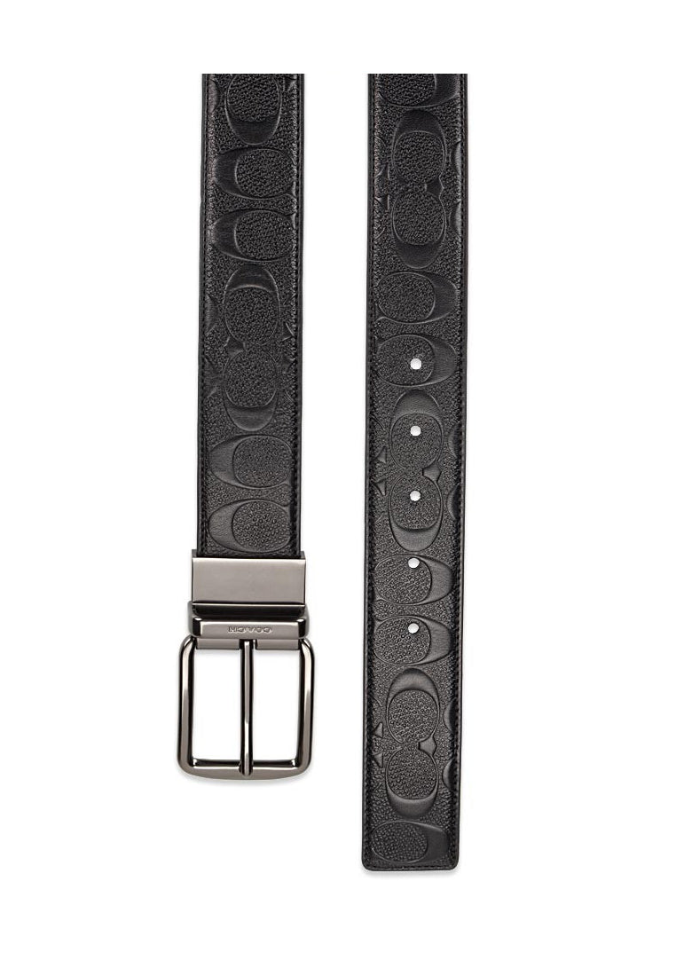 Coach Modern Harness Cut-To-Size Reversible Signature Leather Belt 32MM - Black